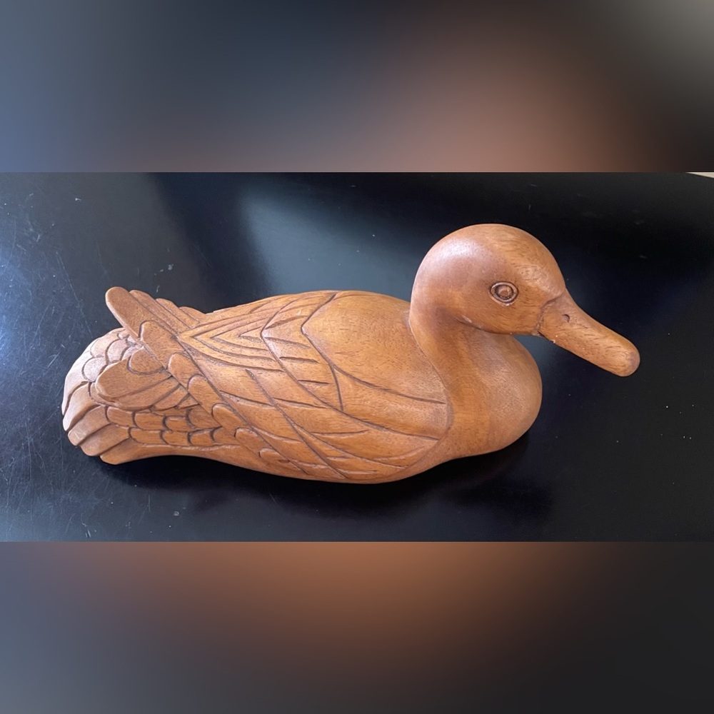 Vintage Handcrafted Wooden Duck
